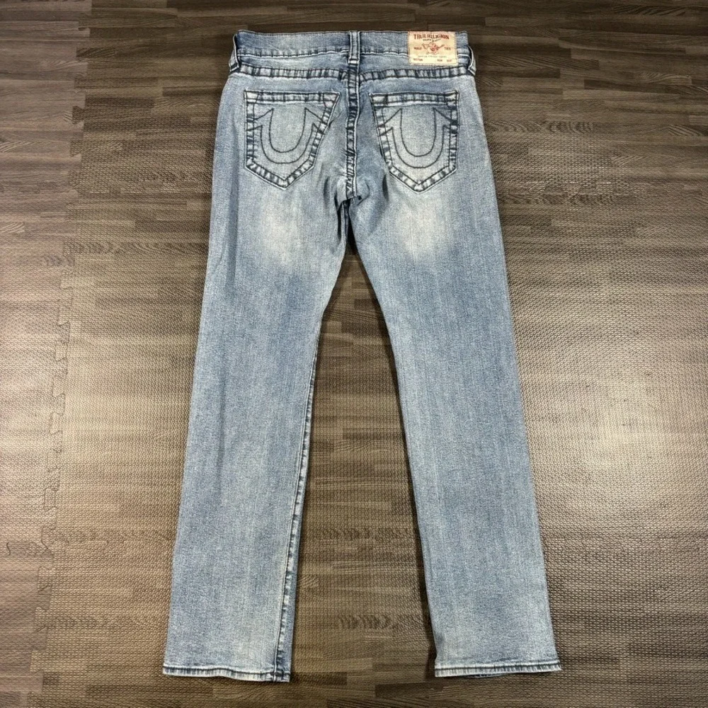 True Religion Jeans Mens 31x33 BLue Ricky Big T Relaxed Straight